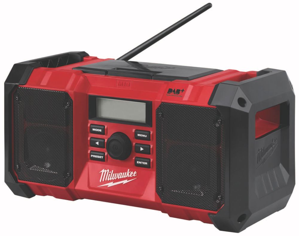 Image of Milwaukee M18 JSRDAB+-0 230V or 18V DAB+ / FM Site Radio 