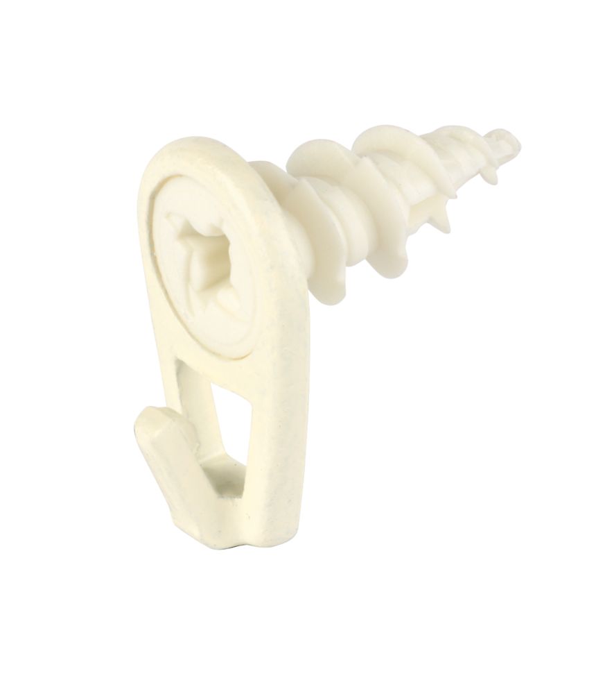 Image of Cobra WallDriller Self-Drilling Picture Hook for Plasterboard White 10 Pack 