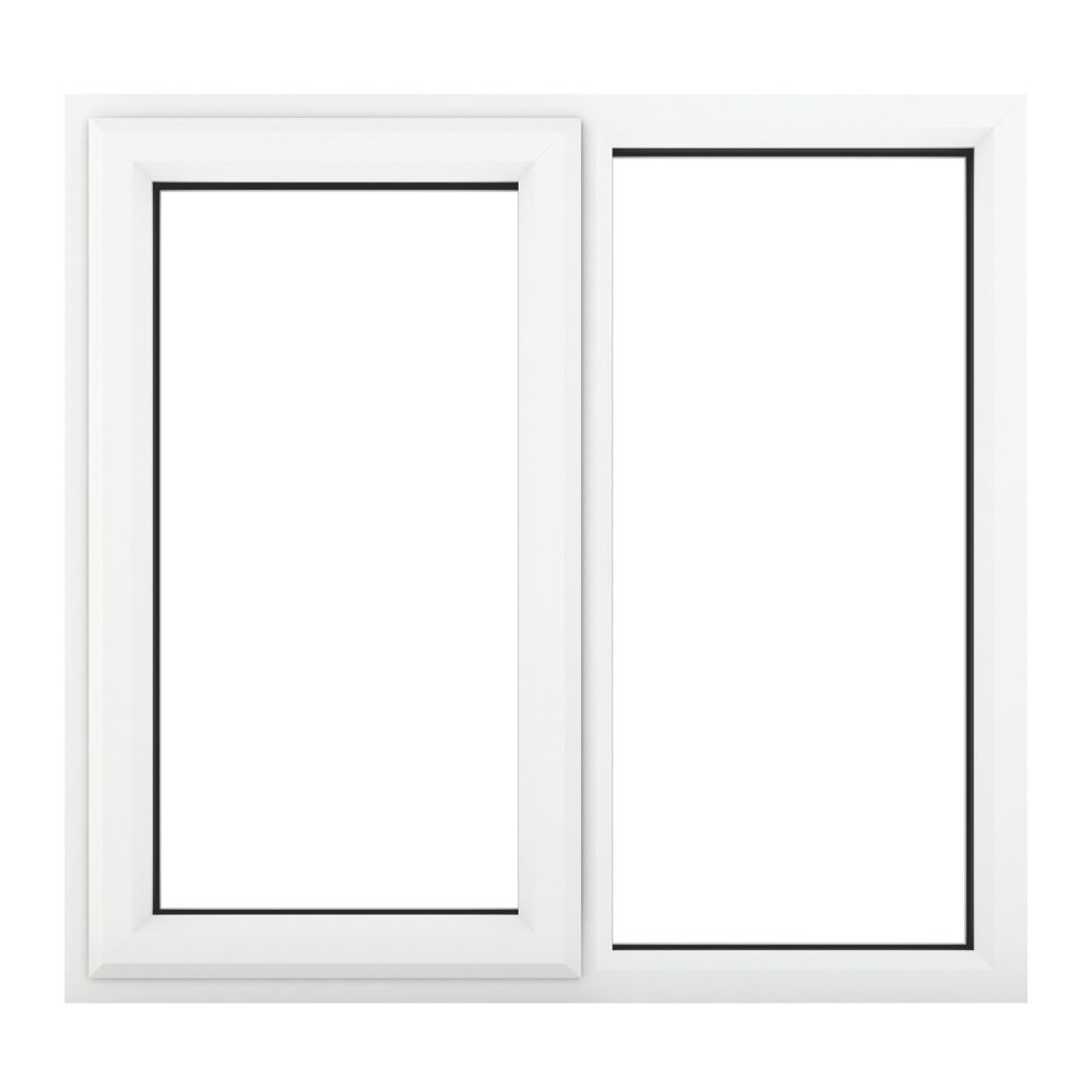 Image of Crystal Left-Hand Opening Clear Double-Glazed Casement White uPVC Window 905mm x 965mm 