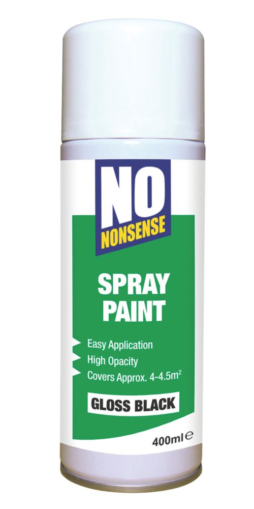 Image of No Nonsense Spray Paint Gloss Black 400ml 