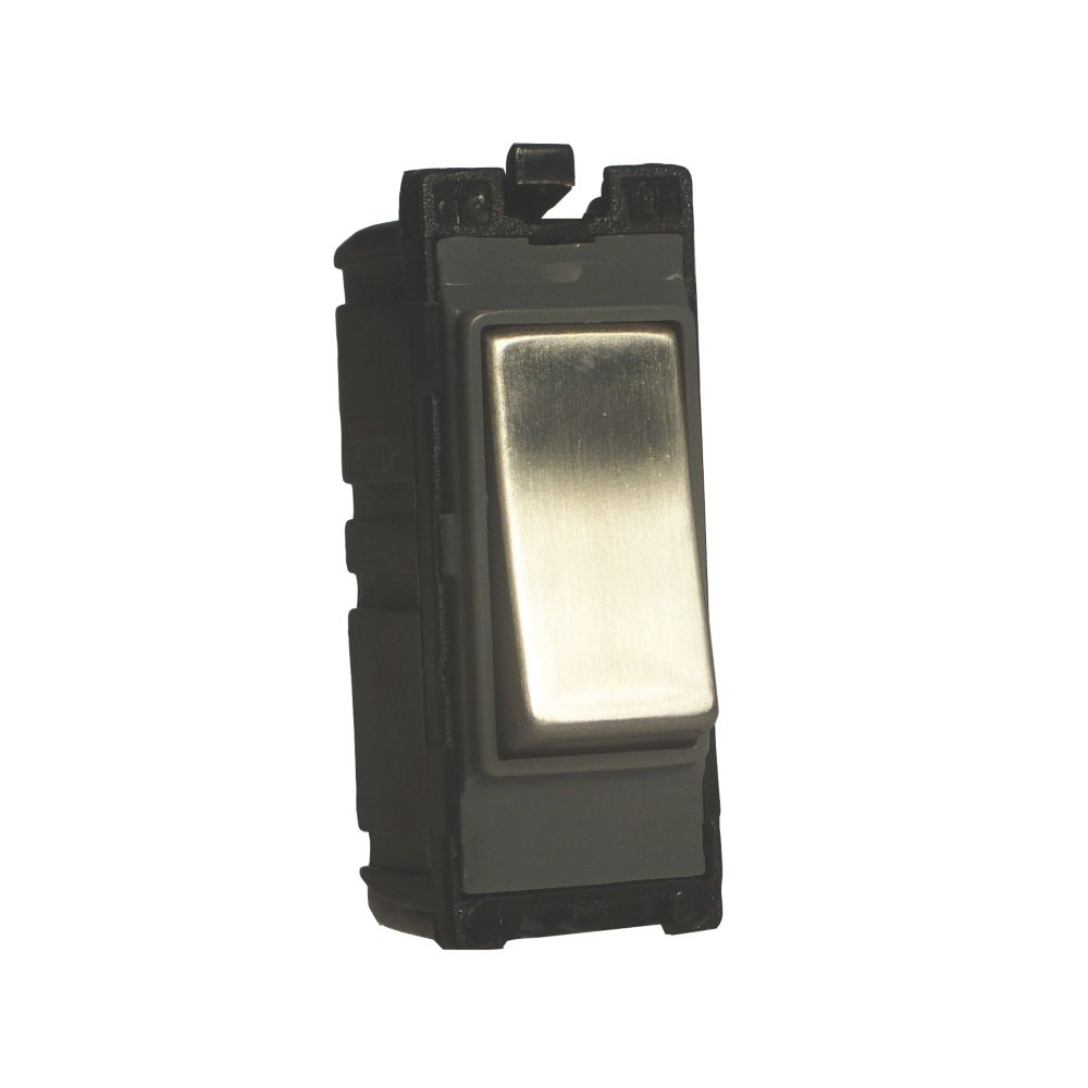 Image of Varilight PowerGrid 20AX Grid DP Control Switch Brushed Steel with Black Inserts 