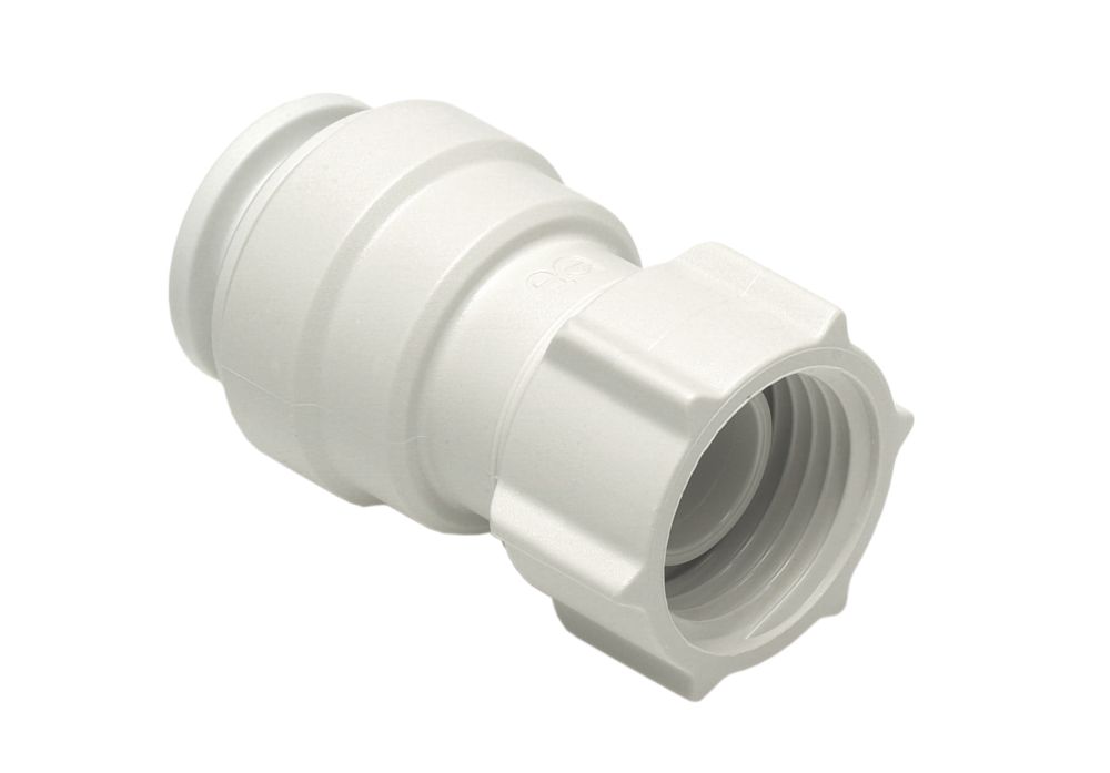 Image of JG Speedfit Plastic Push-Fit Straight Tap Connectors 22mm x 3/4" 2 Pack 
