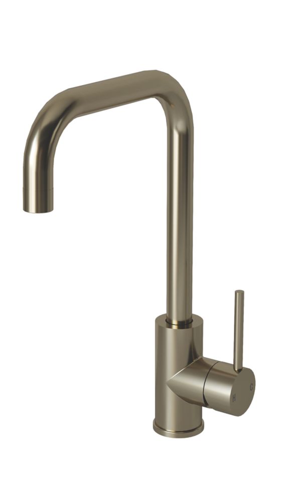 Image of ETAL Trent Single Lever Kitchen Mixer Tap Brushed Steel 