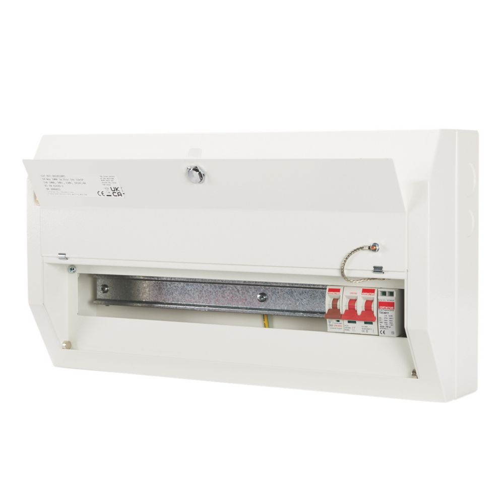 Image of Contactum Defender 1.0 22-Module 18-Way Part-Populated Main Switch Consumer Unit with SPD 