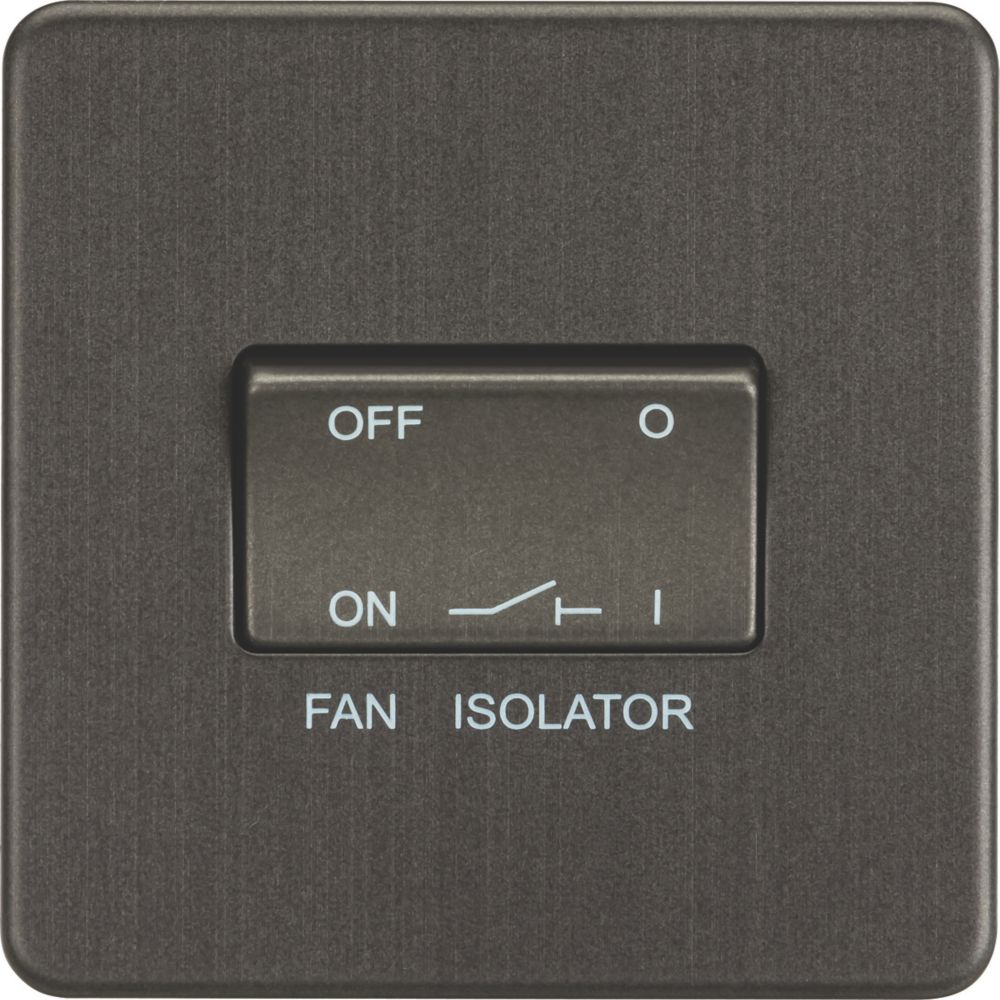 Image of Knightsbridge 10AX 1-Gang TP Fan Isolator Switch Smoked Bronze 