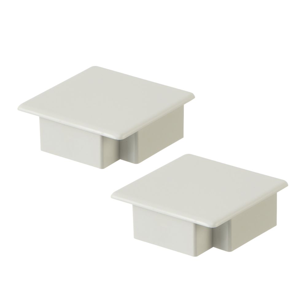 Image of Deta TTE Maxi Trunking End Cap 50mm x 50mm 2 Pack 