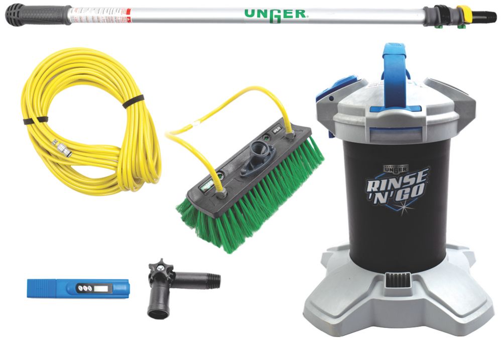 Image of Unger Rinse n Go AK158 Pure Water Cleaning Kit 7 Pieces 