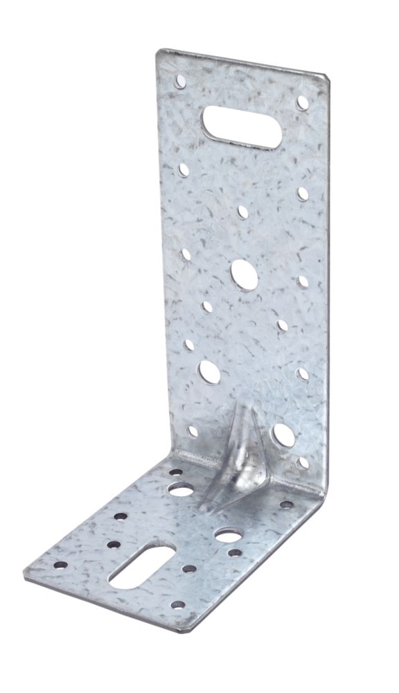 Image of Sabrefix Heavy Duty Angle Brackets Galvanised 63mm x 90mm 10 Pack 
