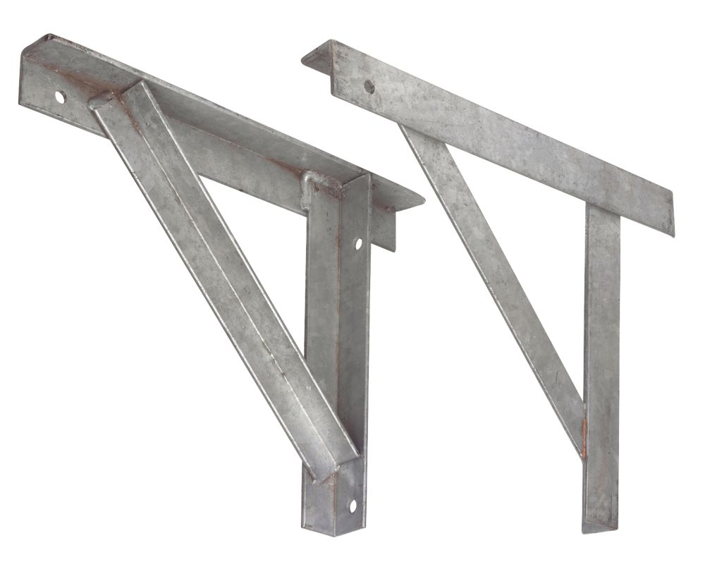 Image of Sabrefix Gallows Brackets Galvanised Hot Dipped 490mm x 50mm 2 Pack 