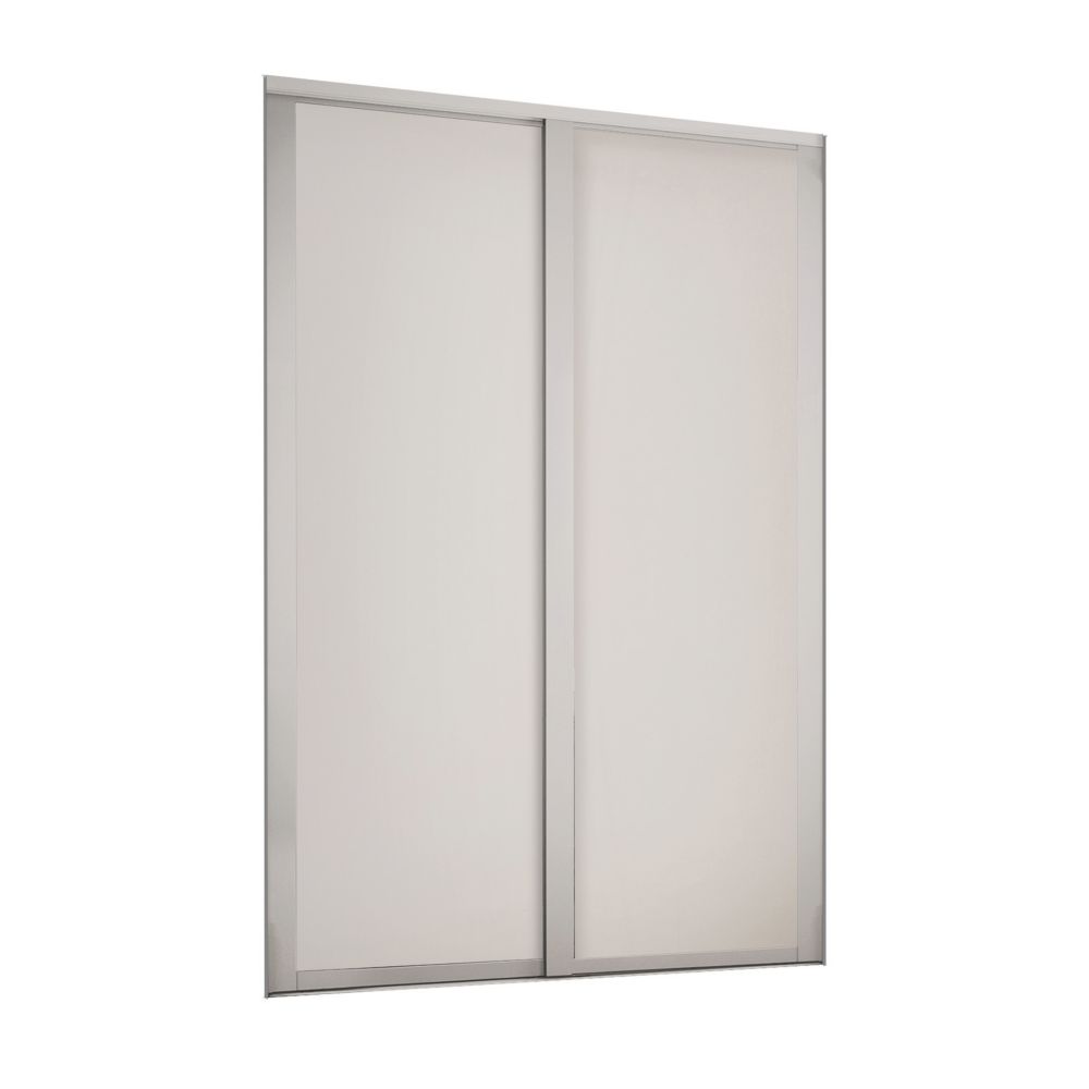 Image of Spacepro Shaker 2-Door Sliding Wardrobe Door Kit Cashmere Frame Cashmere Panel 1753mm x 2260mm 