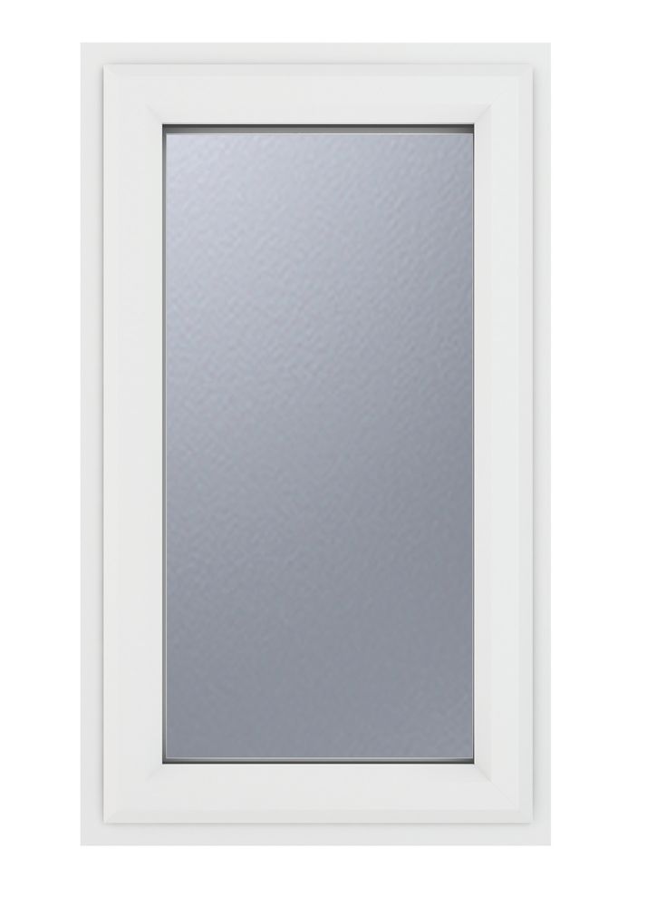 Image of Crystal Right-Hand Opening Obscure Triple-Glazed Casement White uPVC Window 610mm x 820mm 