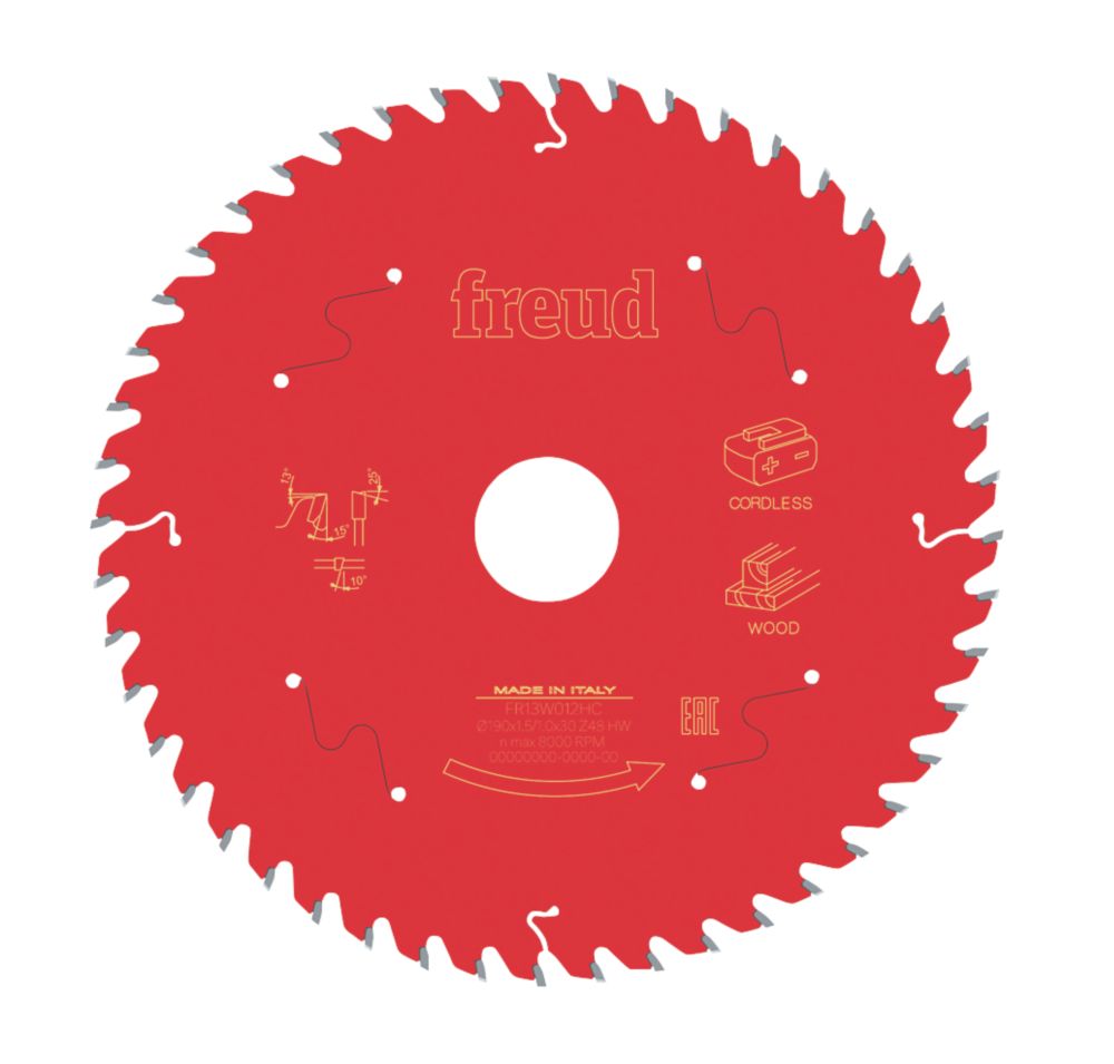 Image of Freud Wood Circular Saw Blade 190mm x 30mm 48T 