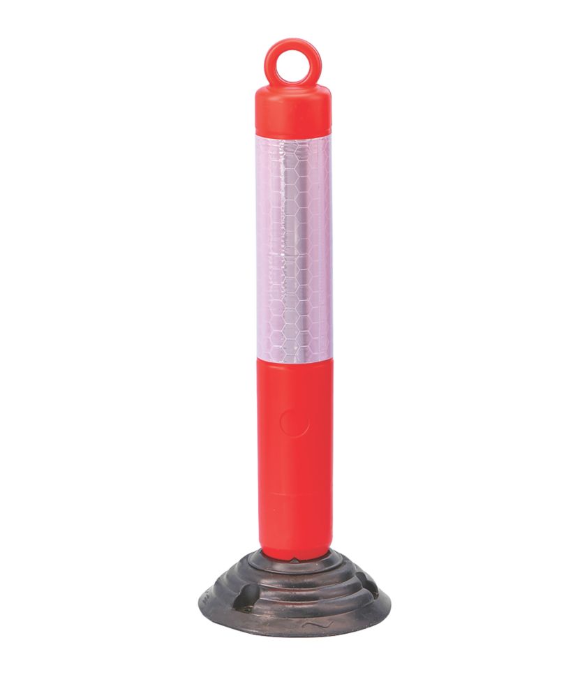 Image of Mottez High Visibility Bollard with Chain Eye 800mm 