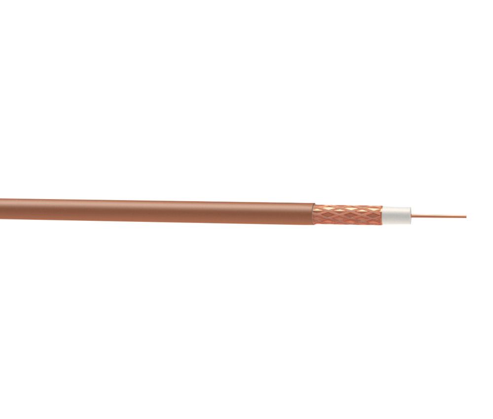 Image of Time GT100 Brown 1-Core Round Coaxial Cable 100m Drum 