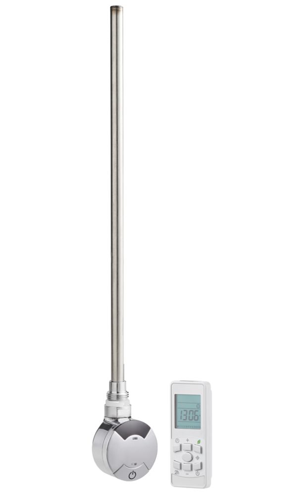 Image of Towelrads Smart Timed Thermostatic Electric Element with Remote Chrome 300W 