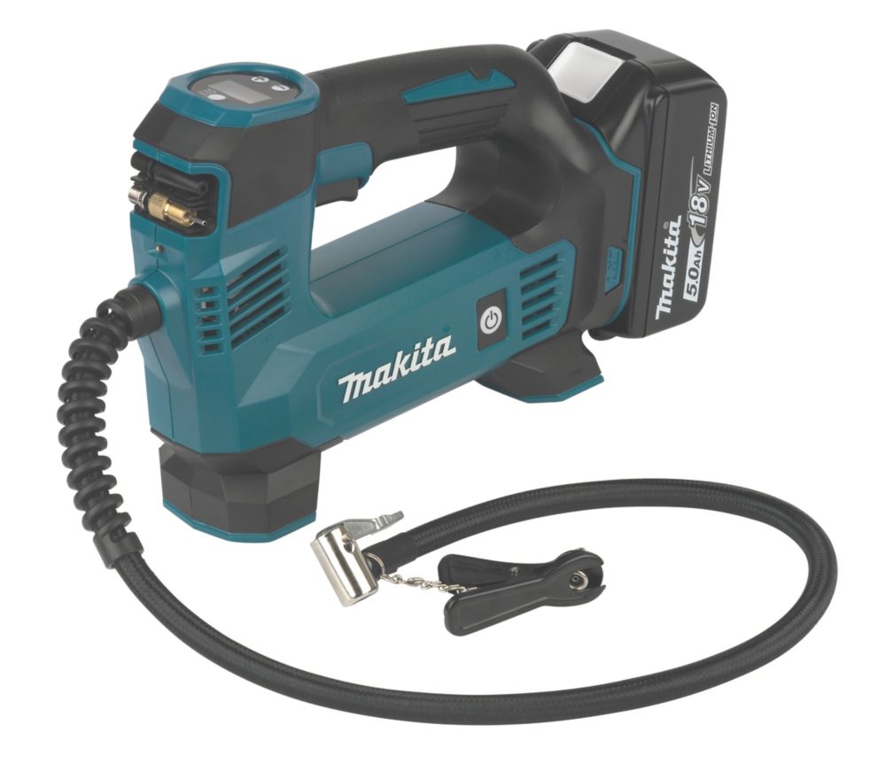Image of Makita DMP180RT1J 18V 1 x 5.0Ah Li-Ion LXT Cordless Inflator 