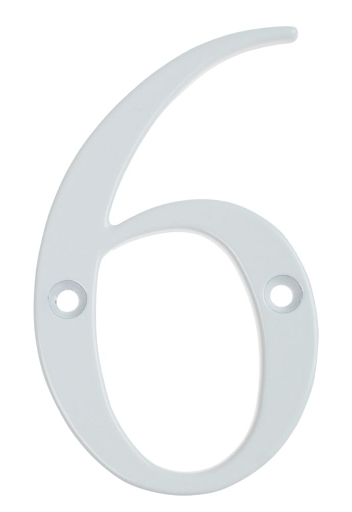 Image of Fab & Fix Door Numeral 6, 9 White 80mm 