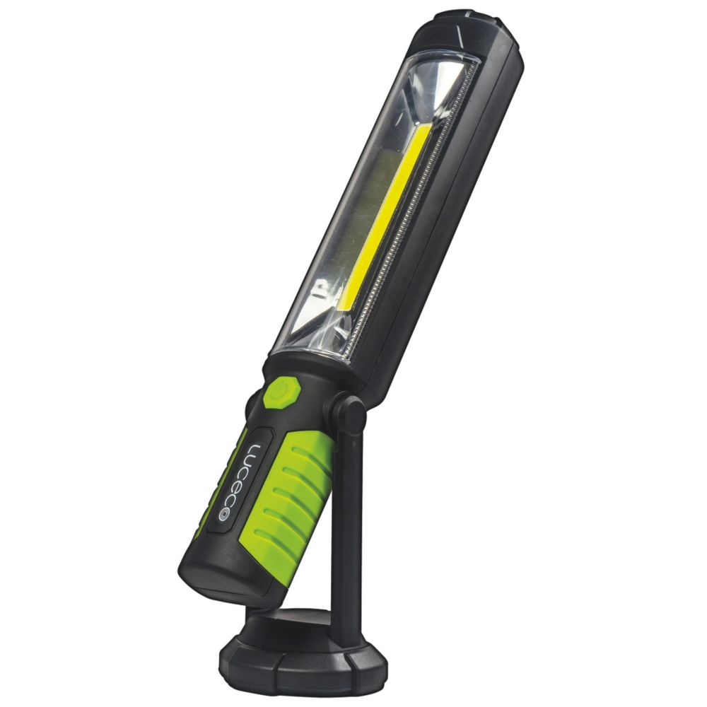 Image of Luceco Rechargeable LED Inspection Torch with Powerbank Green & Black 450lm 