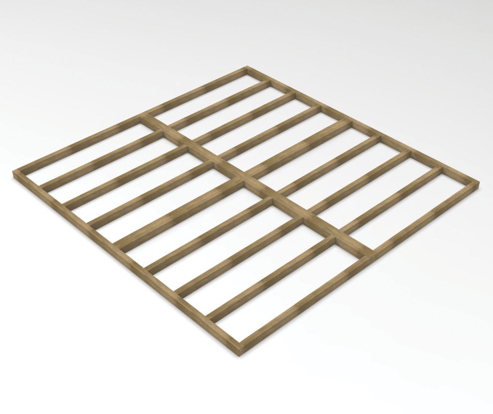Image of Forest 9' 6" x 10' Timber Shed Base with Assembly 