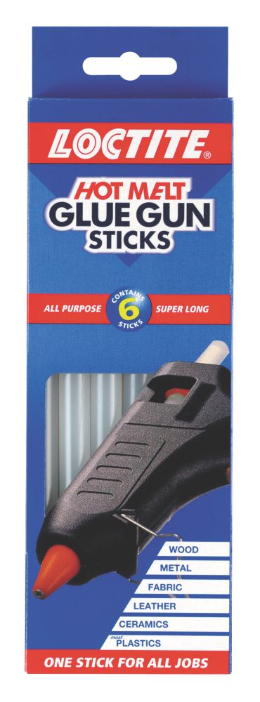 Image of Loctite Hot Melt Glue Gun Sticks 6 Pack 
