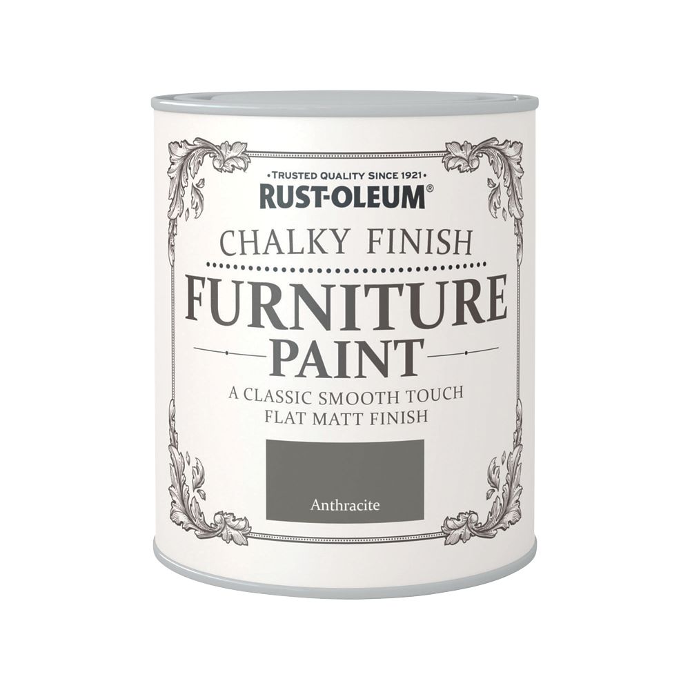 Image of Rust-oleum Universal Furniture Paint Chalky Anthracite Grey 750ml 