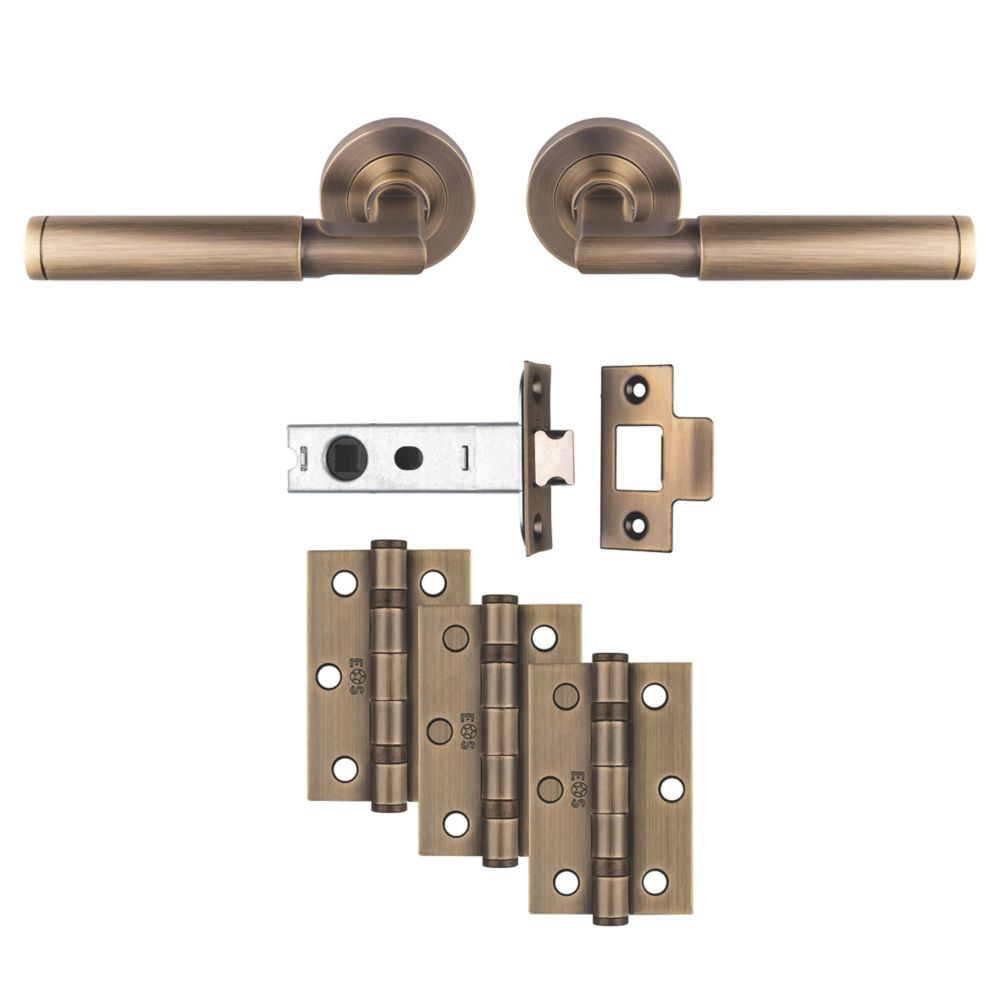 Image of Carlisle Brass Belas Door Handle Pair Antique Brass 