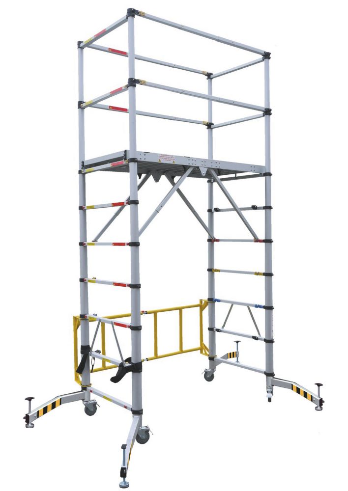 Image of Werner Single Depth Aluminium & Steel Telescopic Tower 0.6m x 1.42m x 2m 