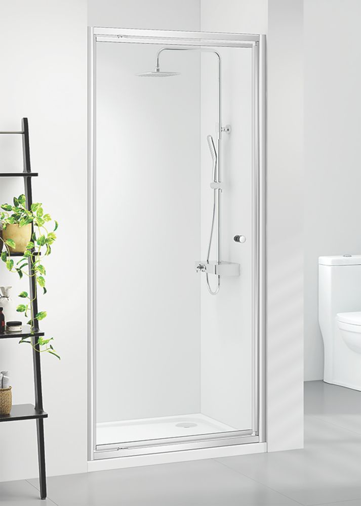 Image of Triton Neo Six Framed Rectangular Pivot Shower Door Chrome 900mm x 1850mm 