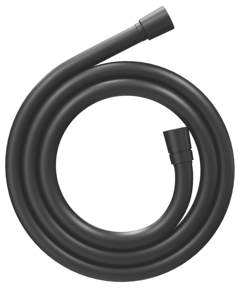 Image of Swirl Shower Hose Matt Black 10mm x 1.75m 