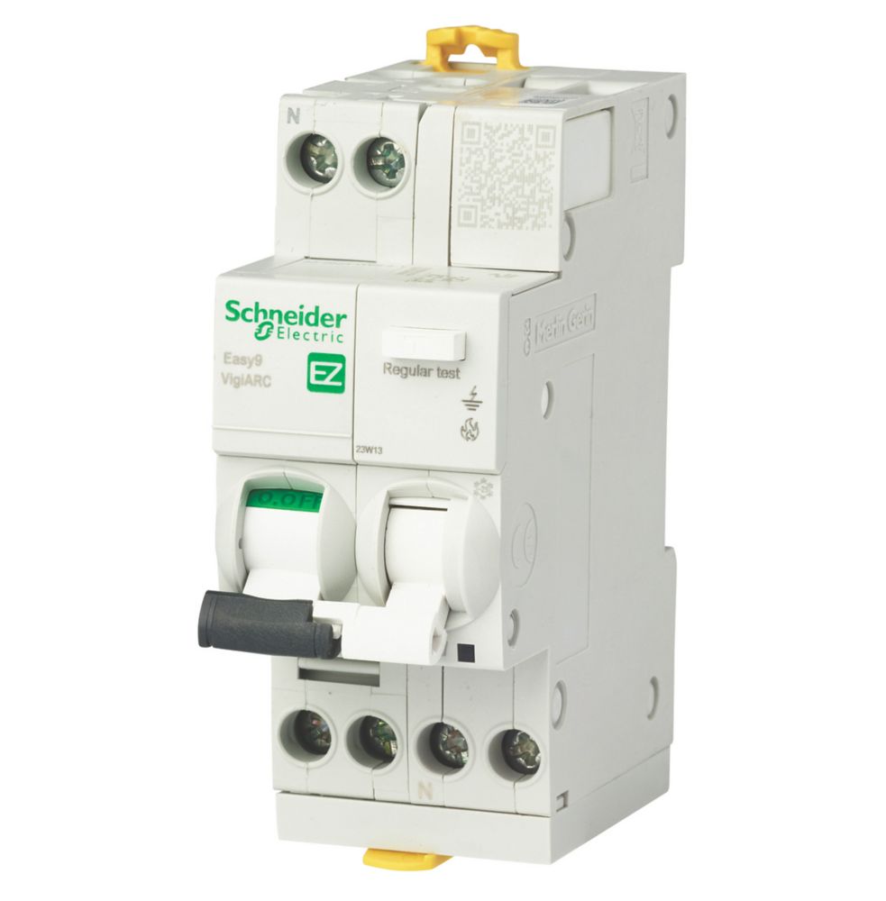 Image of Schneider Electric Easy9 10A 30mA DP Type B AFDD RCBO 