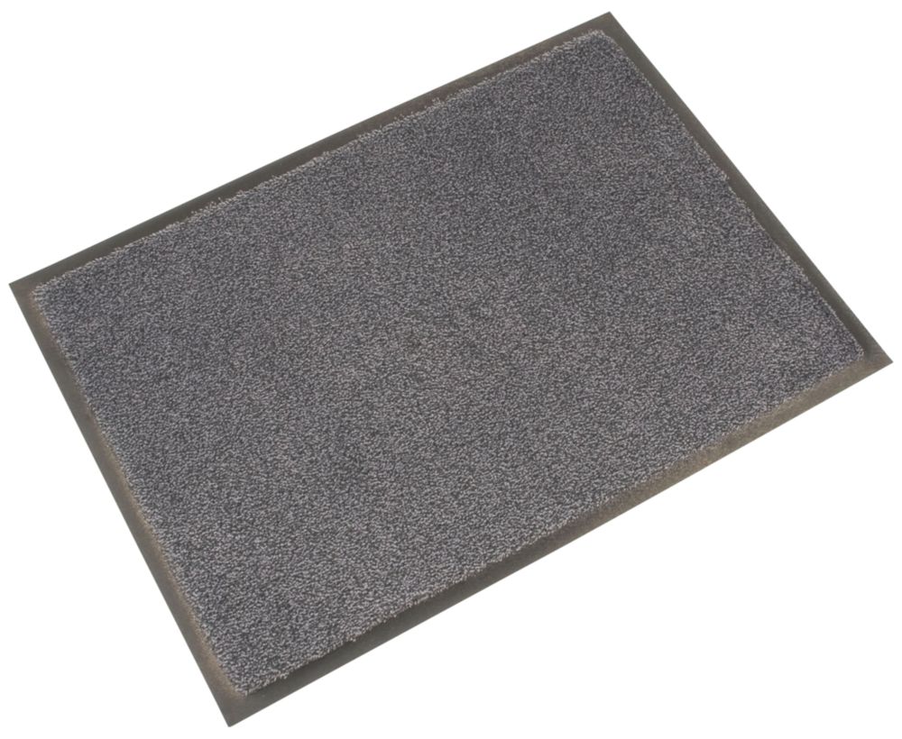 Image of COBA Europe COBAWash Entrance Mat Black / Steel 0.85m x 0.6m x 9mm 