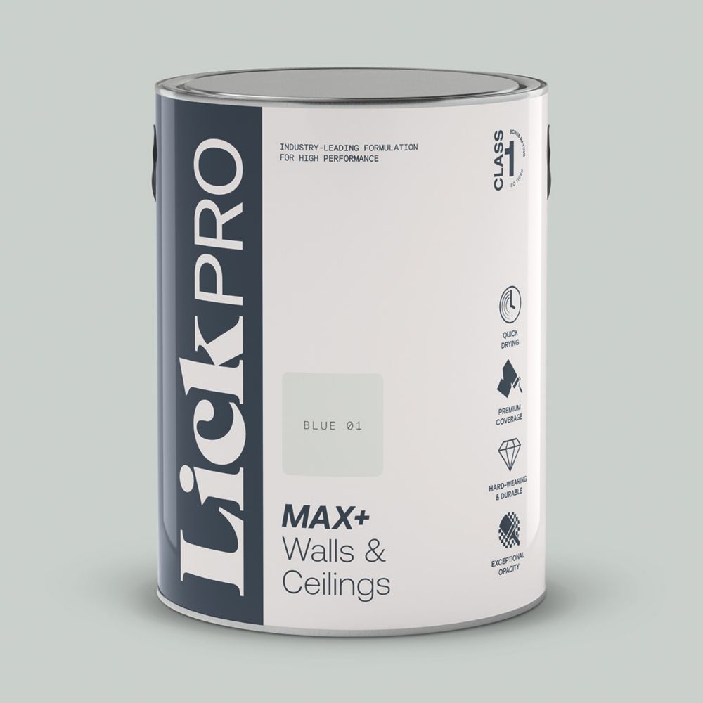 Image of LickPro Matt Blue 01 Emulsion Paint 5Ltr 