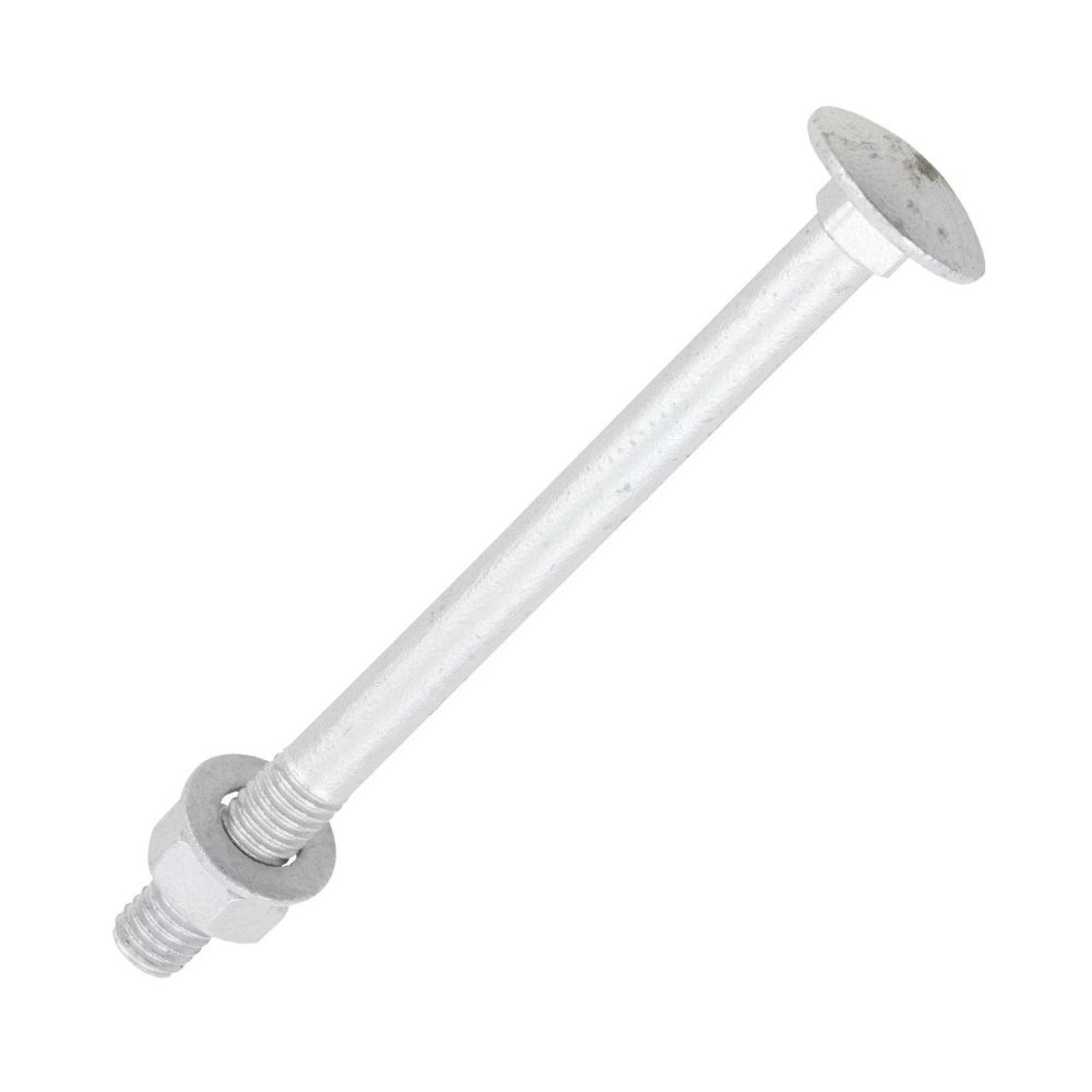 Image of Timco Exterior Coach Bolts Carbon Steel Organic Silver Coating M8 x 100mm 10 Pack 