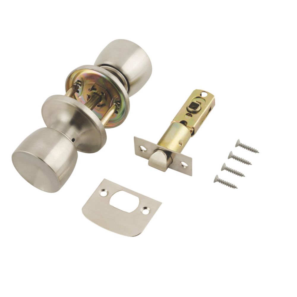 Image of ERA Mortice Passage Knob Pack Satin Stainless Steel 67mm 
