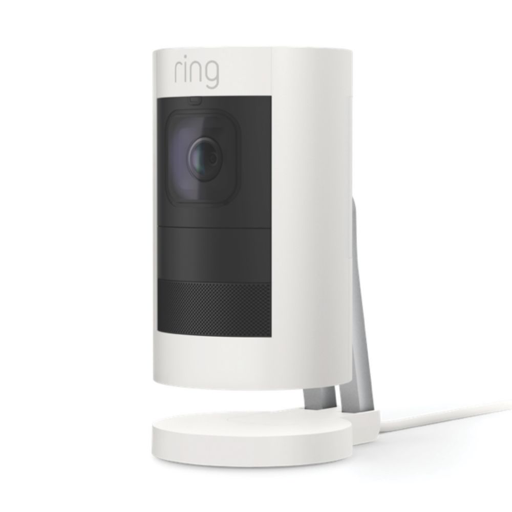 Image of Ring 8SS1E8-WEU0 Mains or Battery-Powered White Wired 1080p Indoor & Outdoor Cylinder Wired Camera 