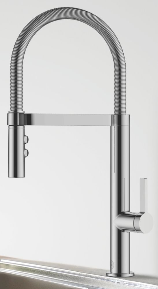 Image of Turin Pull-Out Spray Mono Mixer Kitchen Tap Chrome 