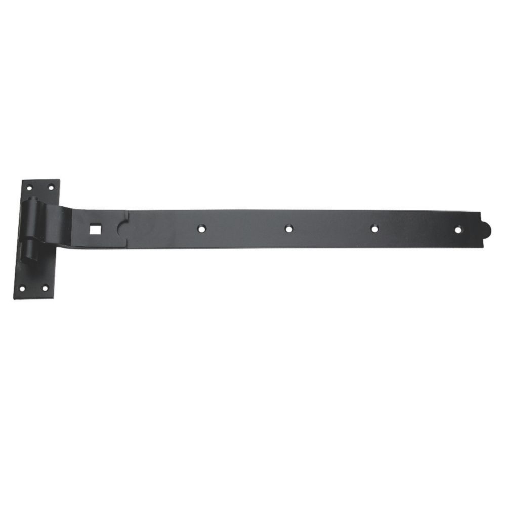 Image of Smith & Locke Black Powder-Coated Gate Hinge Cranked Hook & Band 45mm x 610mm x 165mm 