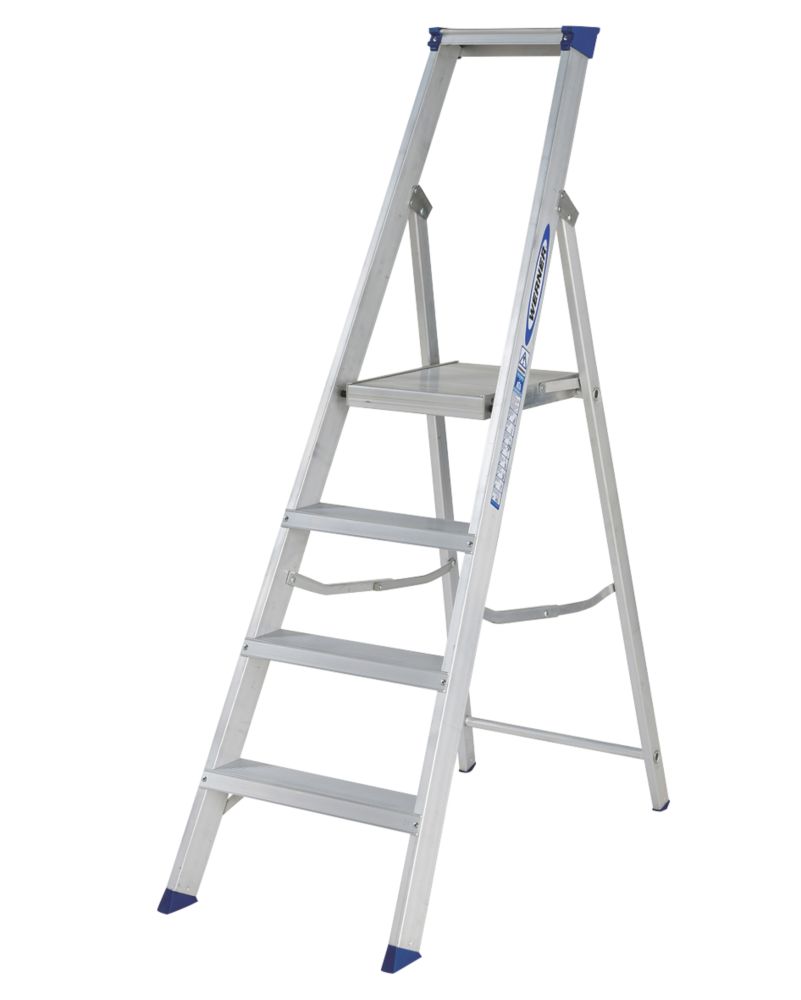 Image of Werner MasterTrade Aluminium 4-Tread Platform Stepladder 1.52m 