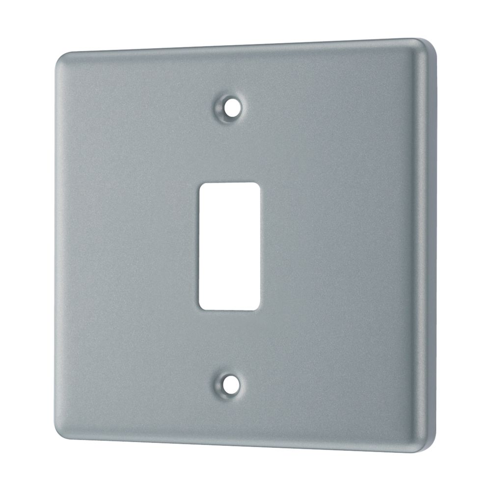 Image of British General Nexus Grid 1-Module Grid Faceplate Grey 