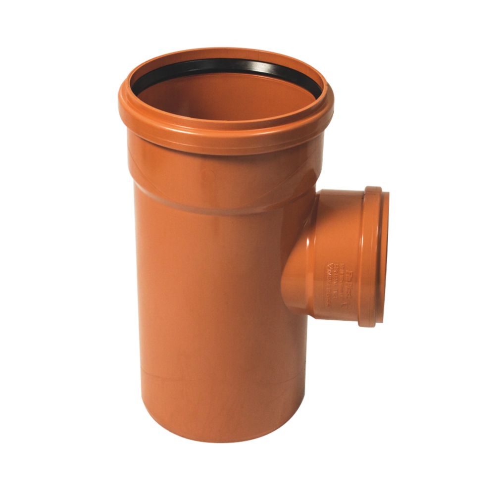 Image of FloPlast Push-Fit 87.5Â° Double Socket Unequal Junction 160mm x 110mm 