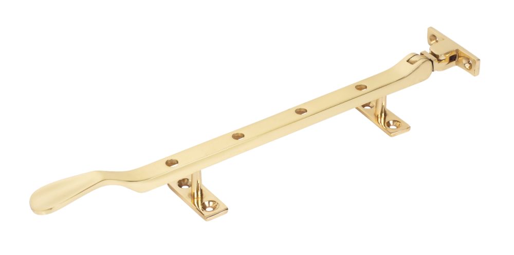Image of Traditional Design Casement Stay Polished Brass 254mm 