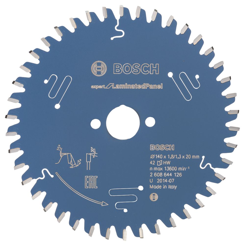 Image of Bosch Expert Laminate Panel Circular Saw Blade 140mm x 20mm 42T 