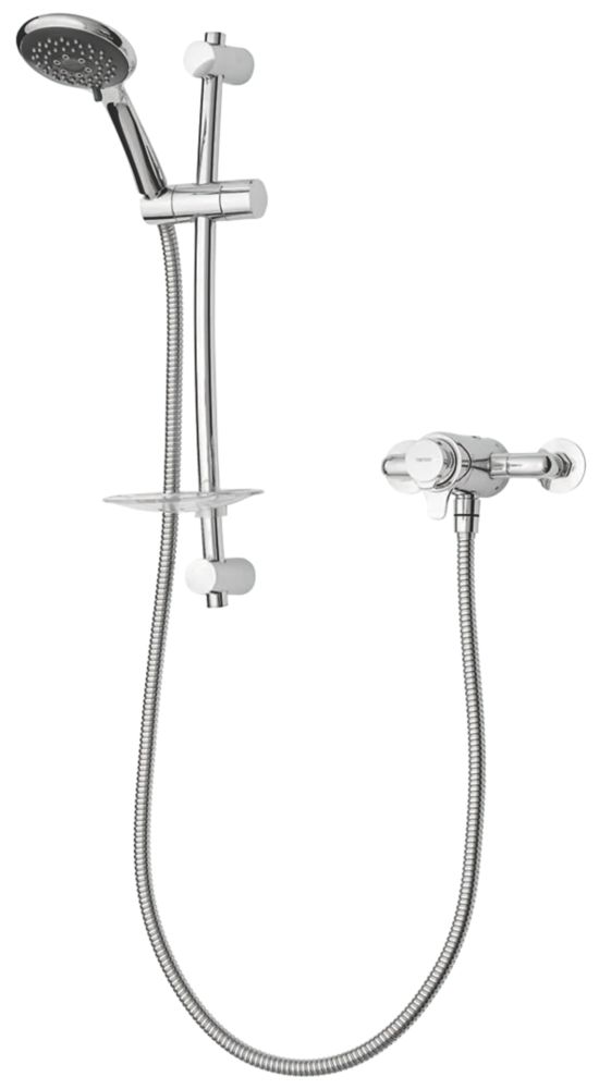 Image of Triton Leona Rear-Fed Exposed Chrome Thermostatic Mixer Shower 