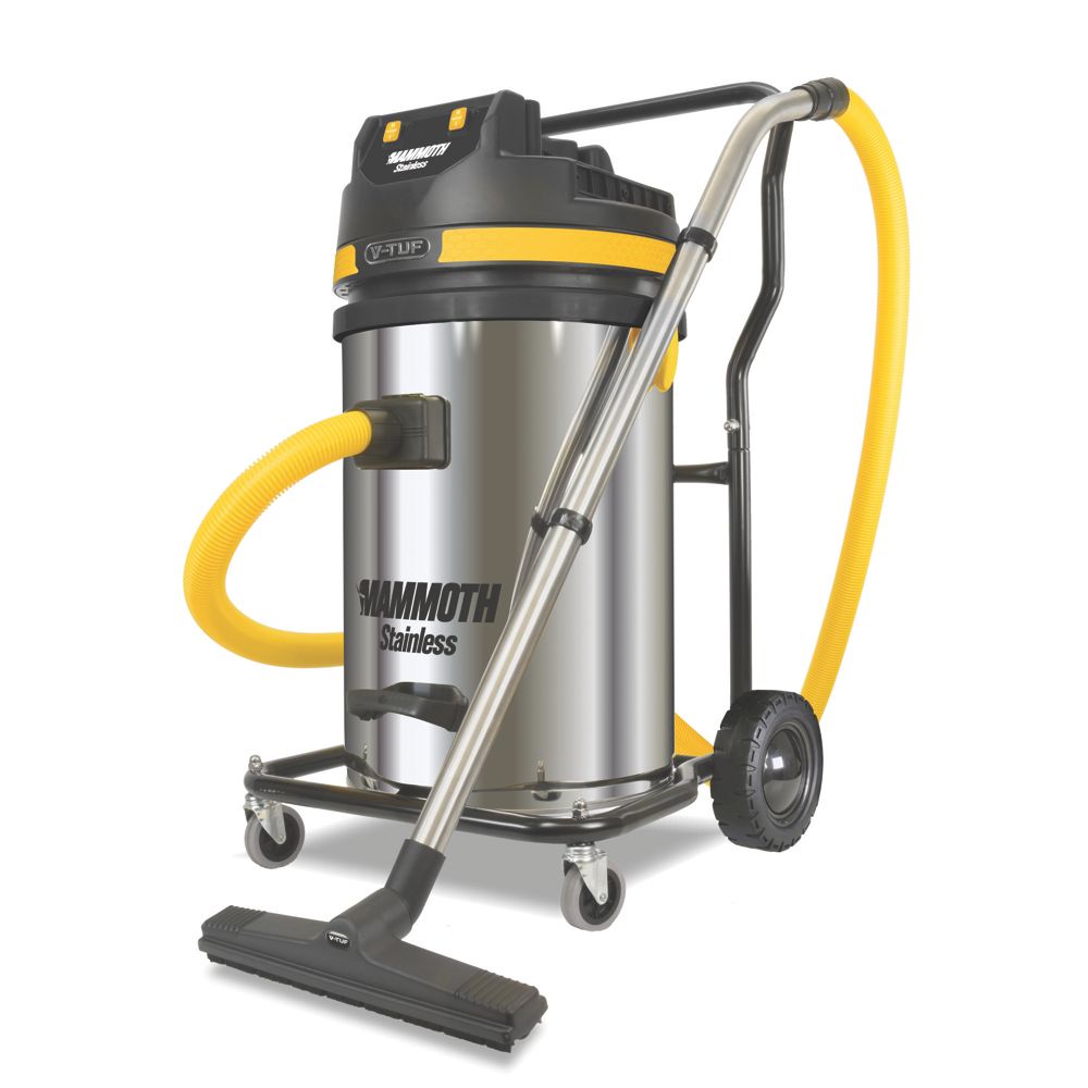 Image of V-Tuf Mammoth110-Stainless 2500W 80Ltr Wet & Dry Industrial Vacuum Cleaner 110V 