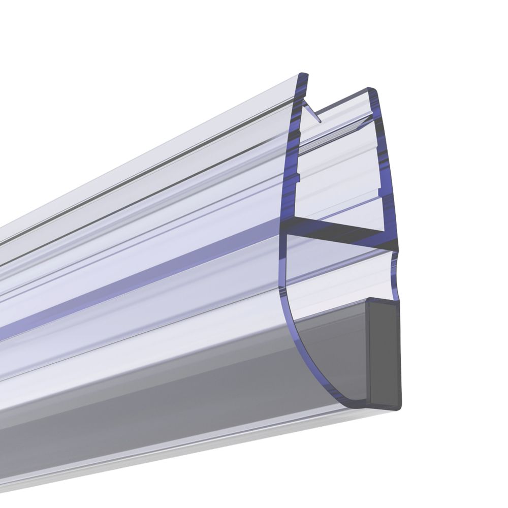 Image of Aqualux Shower Enclosure Magnetic Seal for Pivot Doors Clear 8mm x 2000mm 