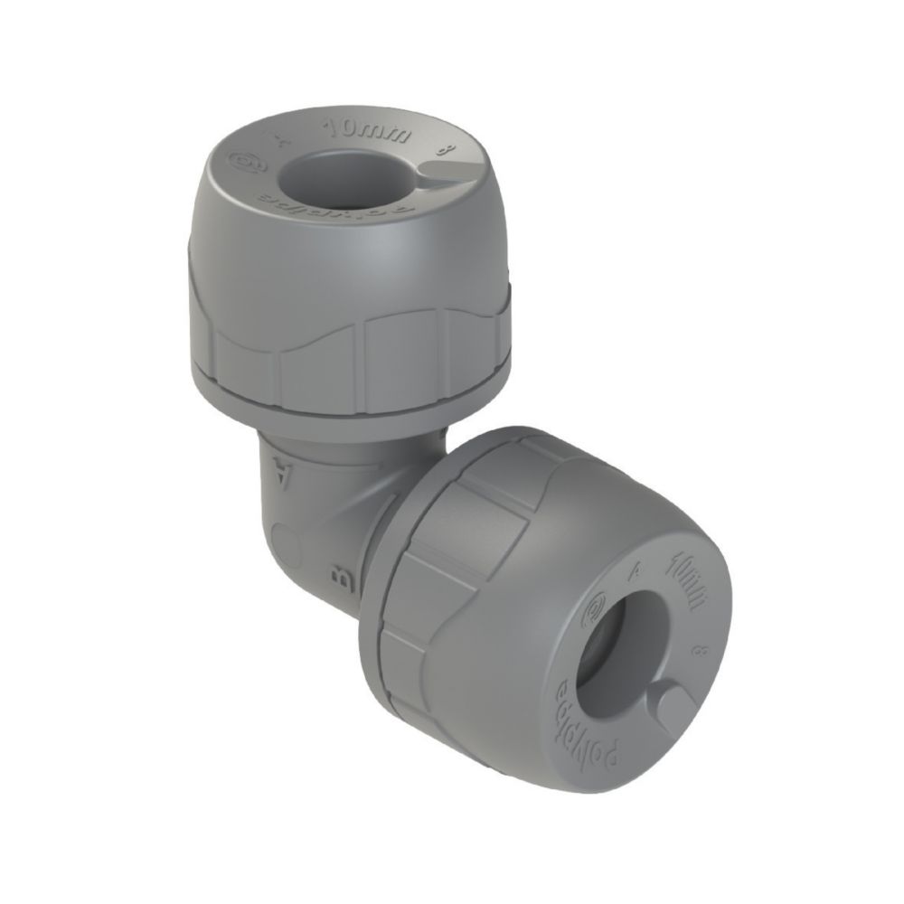 Image of PolyPlumb Plastic Push-Fit Equal 90Â° Elbow 10mm 