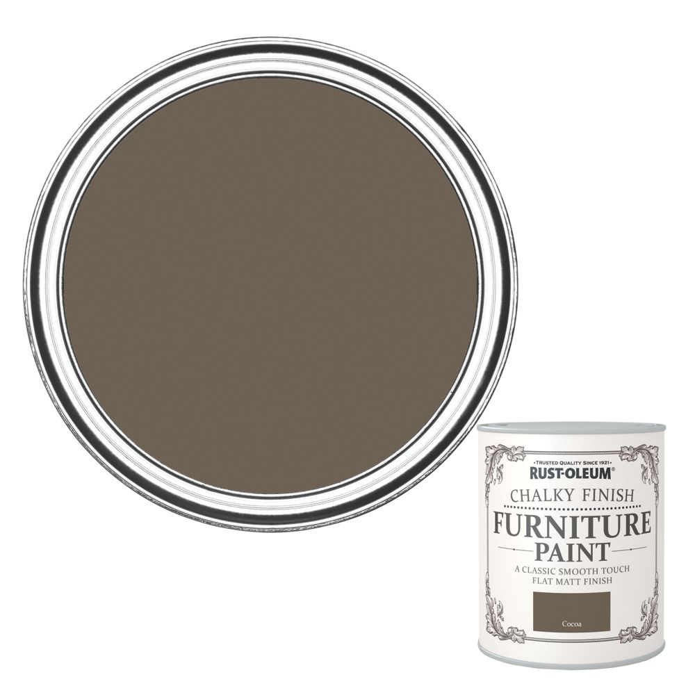 Image of Rust-oleum Universal Furniture Paint Chalky Cocoa Brown 750ml 