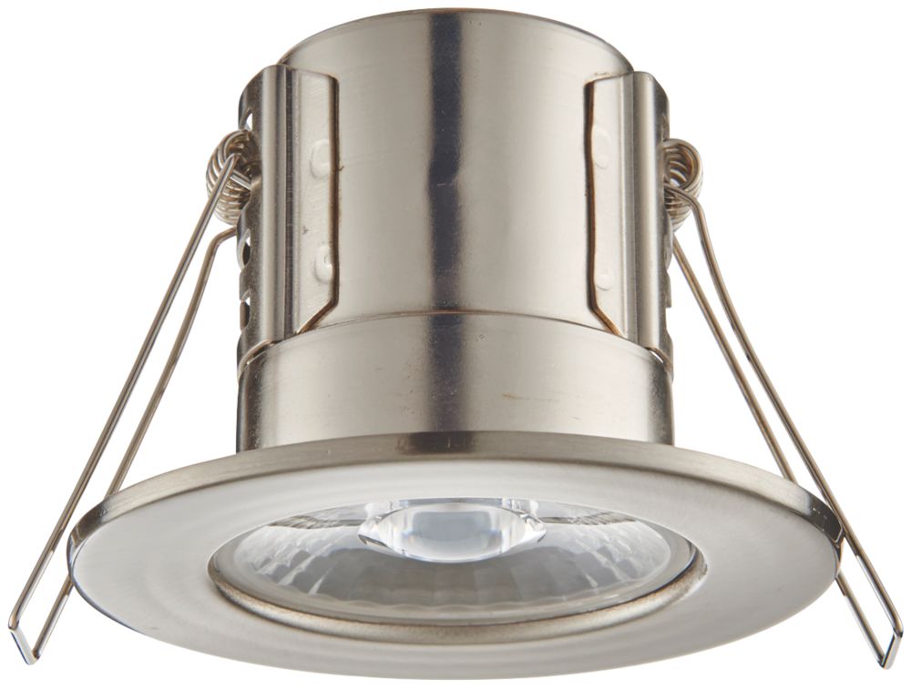 Image of LAP CosmosEco Fixed Fire Rated LED Downlight Satin Nickel 5.5W 500lm 