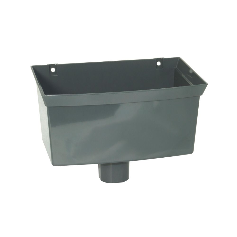 Image of FloPlast Gutter Hopper 65-68mm Anthracite Grey 