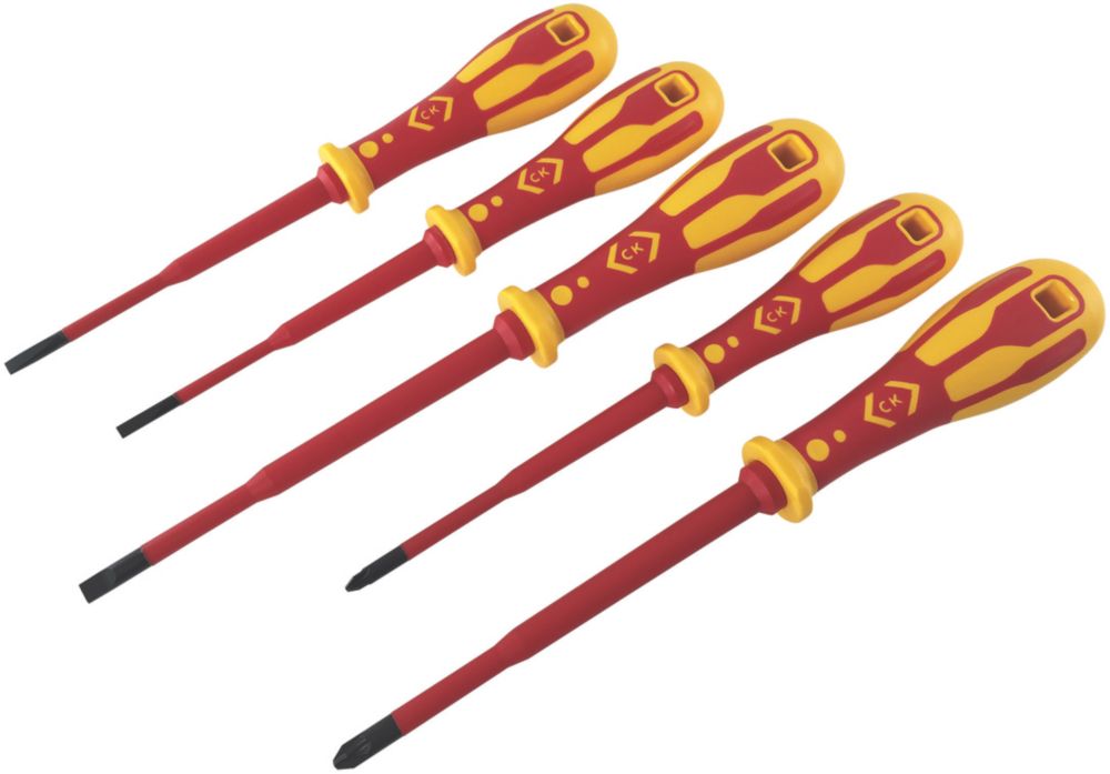Image of C.K Dextro Mixed VDE Slim Screwdriver Set 5 Pieces 
